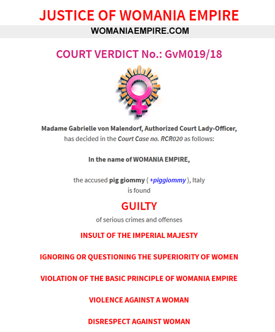 Court Verdict no.GvM019/18