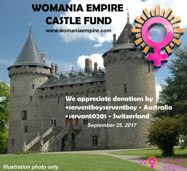 New donations for Womania Empire Castle Fund!