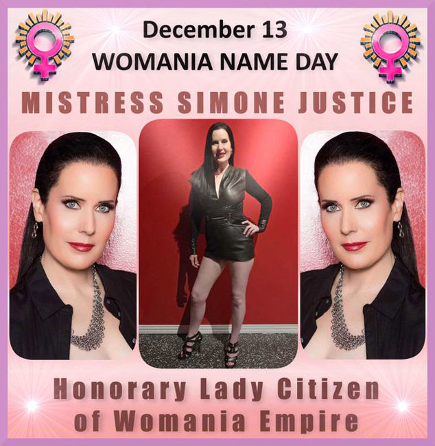 Womania Name Day - MISTRESS SIMONE JUSTICE!