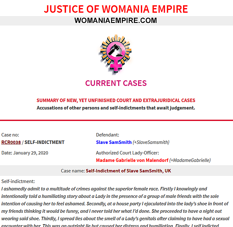 New Womania Court Case no.RCR0038