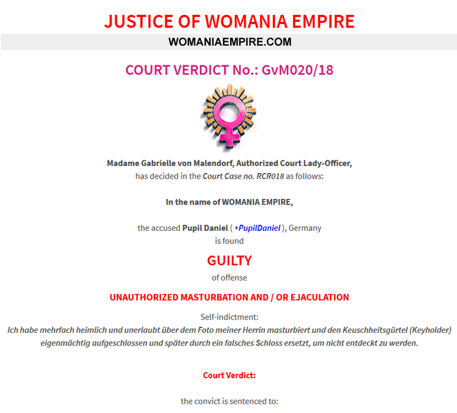 Court Verdict no.GvM020/18