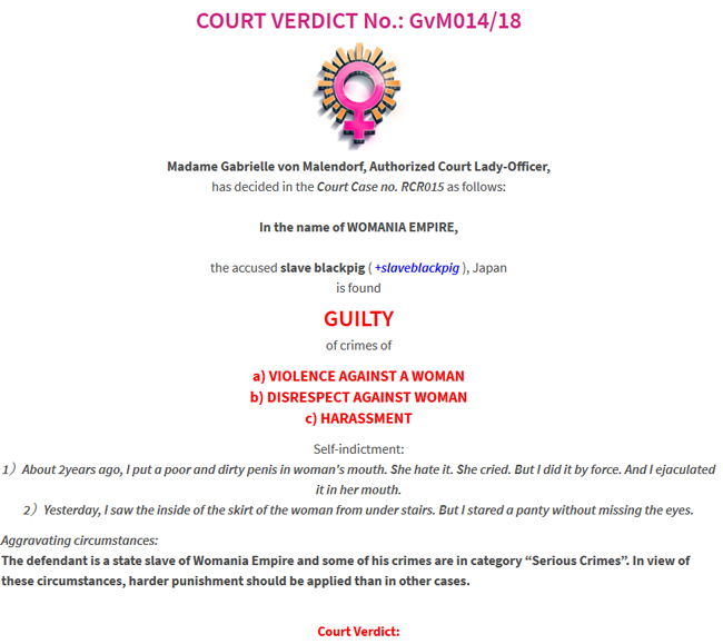 Court Verdict no.GvM014/18