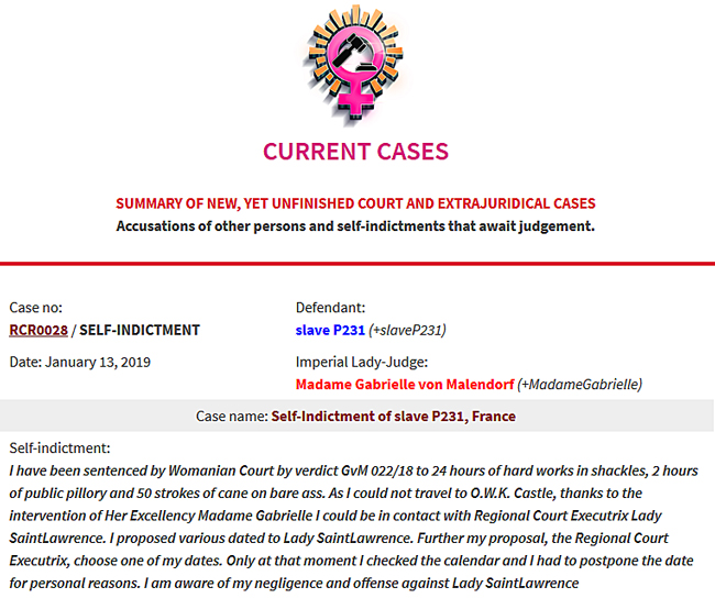 New Womania Court Case no.RCR0028