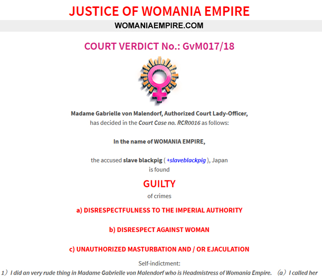 Court Verdict no.GvM017/18