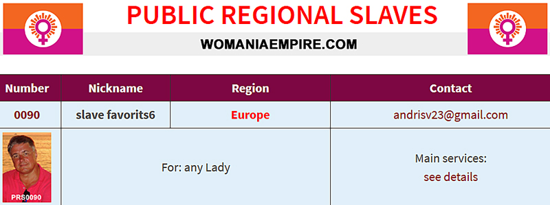 New Public Regional Slaves of Womania Empire!