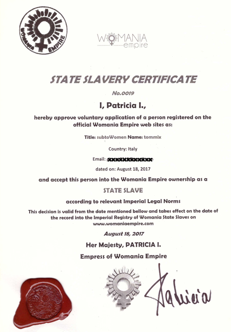 Original of Certificate