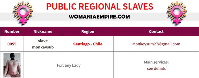 New Public Regional Slave of Womania Empire